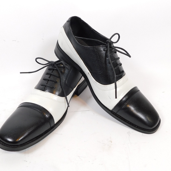Milano Moda Black/White Dress Shoe 8.5 CL2702 0120 main image 7